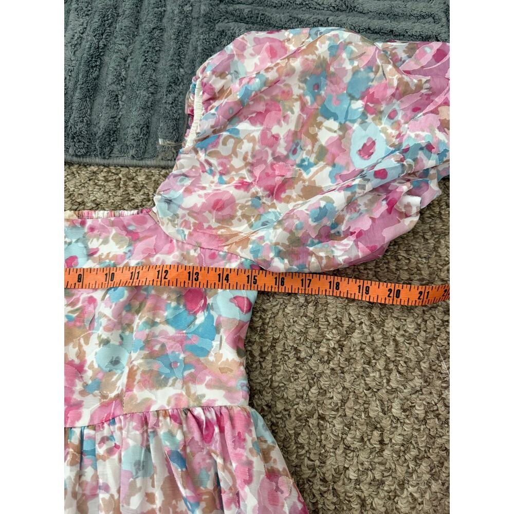 Entro | Floral Babydoll Puff Sleeve Summer Girlycore Preppy Maximalist - Picture 7 of 10